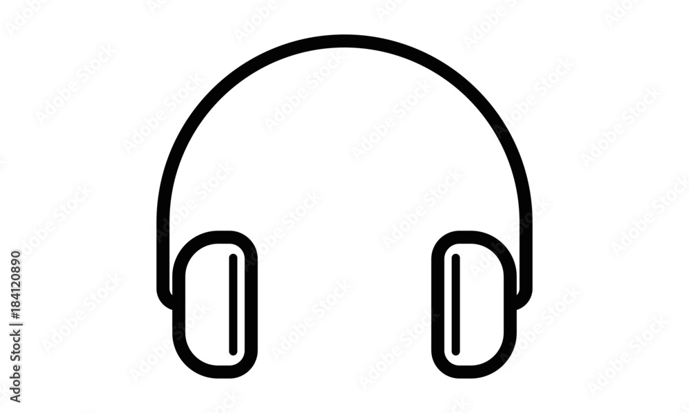 Headphone Icon Illustration Headphone Icon Illustration