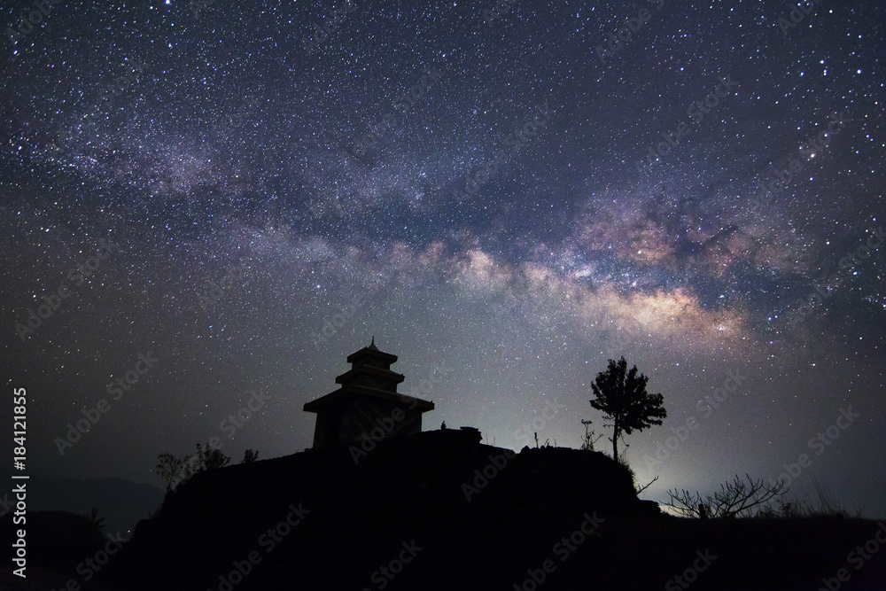 Milky way and pagoda