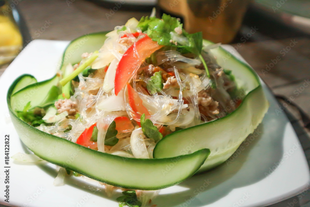 glass noodle salad or spicy salad glass noodle salad or spicy salad