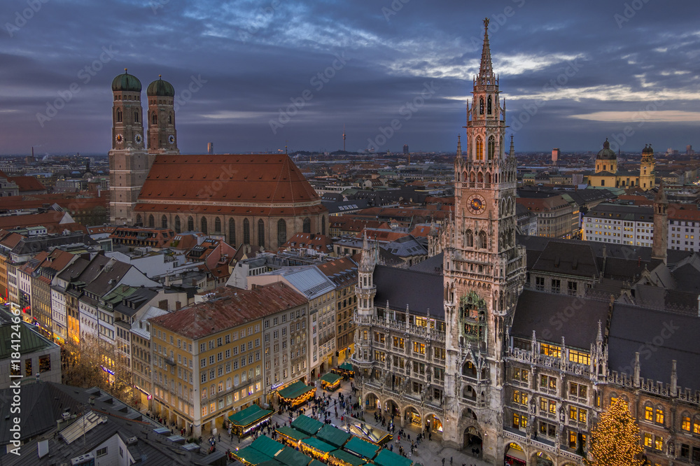 Fototapeta premium Christmastime in Munich, Bavaria