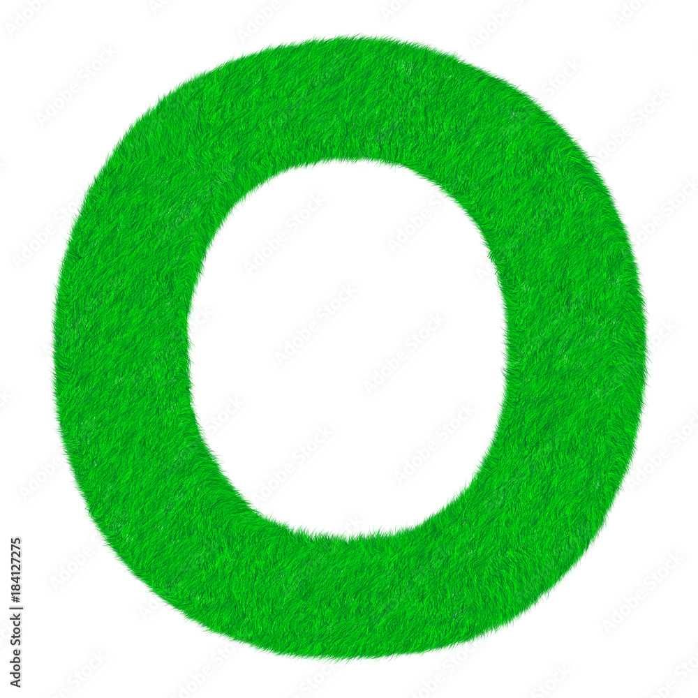 Letter of green fresh grass isolated on a white background Letter of green fresh grass isolated on a white background