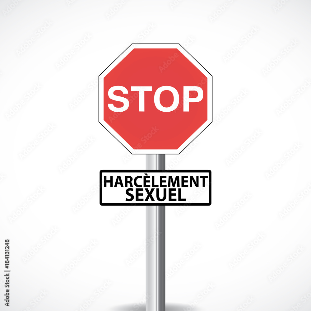 panneau stop au harcèlement sexuel panneau stop au harcèlement sexuel
