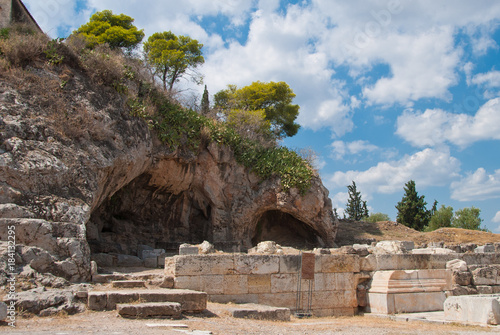 Sanctuary of Pluto (Hades), god of the Underworld, who abducted Persephone. Situated to the west of the Small Propylaia in Elefsina photo