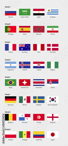 World Cup Flags 2018 Russia. 2018 Gruppen. WM Flags 2018. 2018 Teilnehmer Bälle.