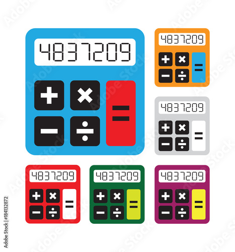 Calculator icons set