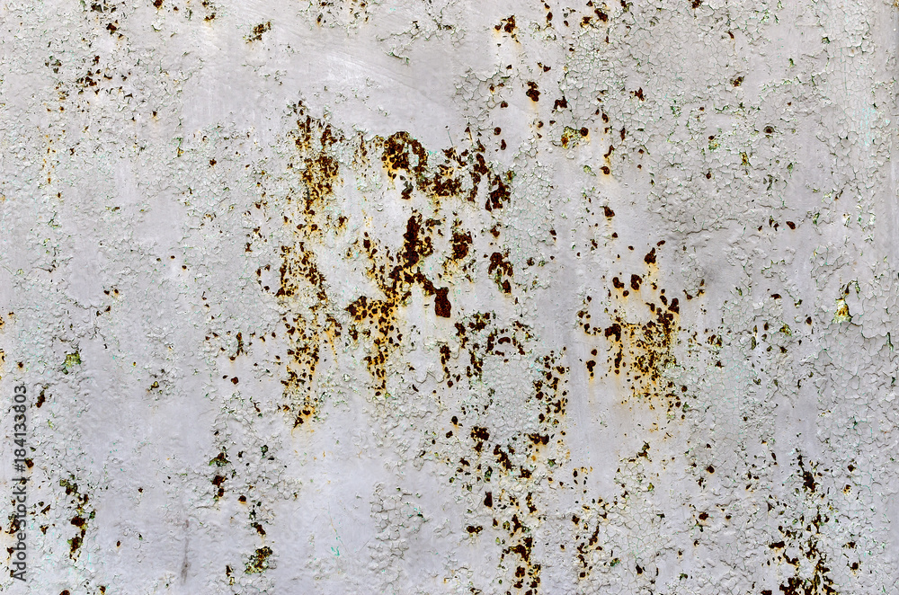 Gray metal panel with old paint. Gray metal panel with old paint.
