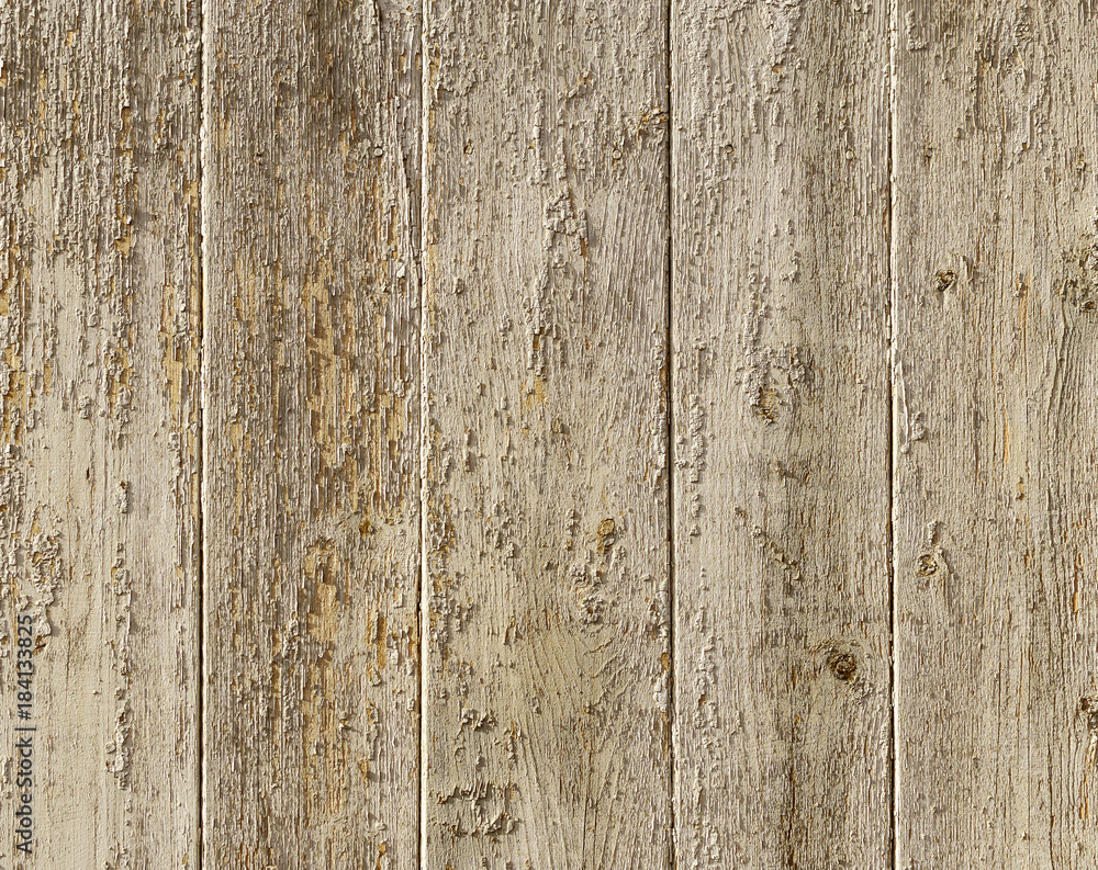 Wooden old background with shabby paint.