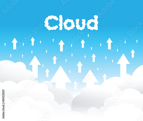 cloud uploading background