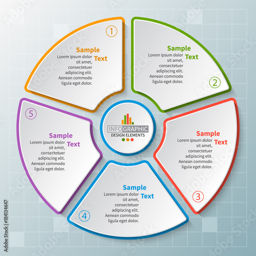 Abstract 3D Paper Infographics