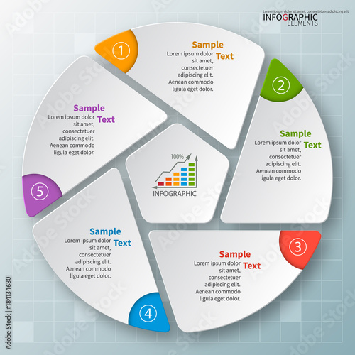 Abstract 3D Paper Infographics
