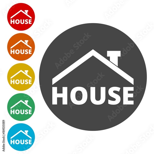 Home sign icon. Main page button 