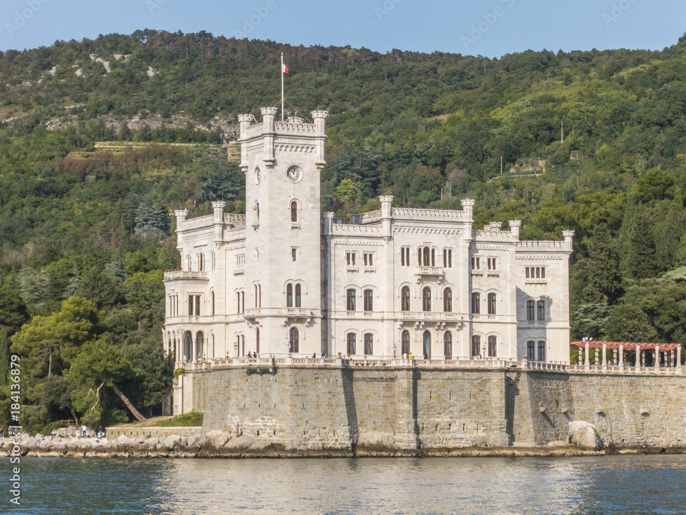Miramare castle on the gulf of Trieste, Italy Miramare castle on the gulf of Trieste, Italy
