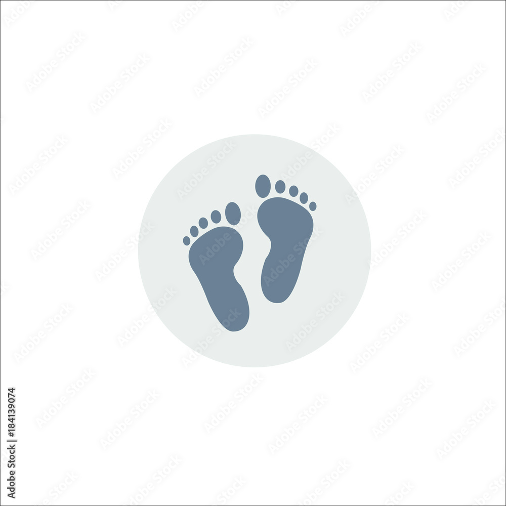 Footprint icon. Vector Illustration Footprint icon. Vector Illustration