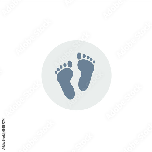 Footprint icon. Vector Illustration
