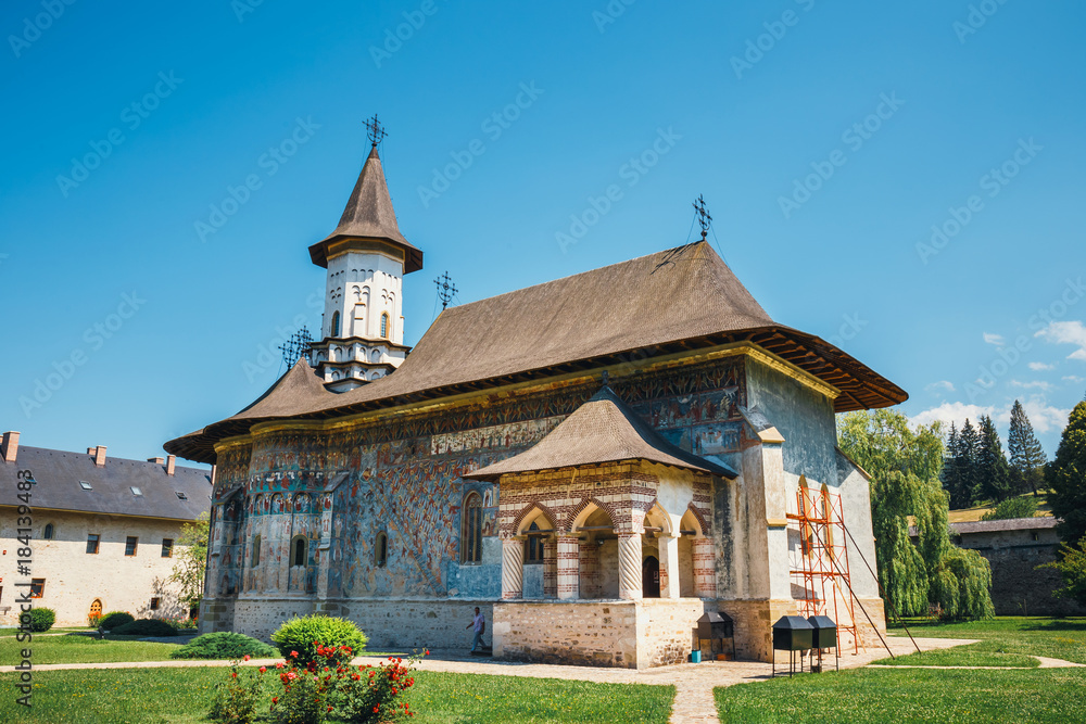 The Sucevita Monastery is a Romanian Orthodox monastery situated in the commune of Sucevitai, Romania The Sucevita Monastery is a Romanian Orthodox monastery situated in the commune of Sucevitai, Romania