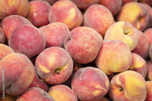 a lot of peaches on the market in Italy