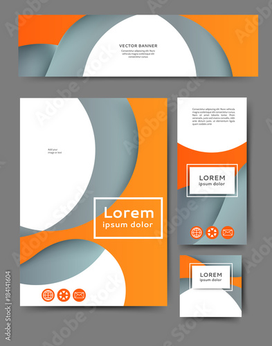 Set of promotional flyers