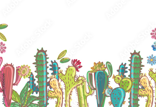 Mexico cactus  illustrations collection