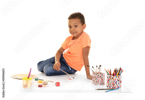 Little African-American boy...