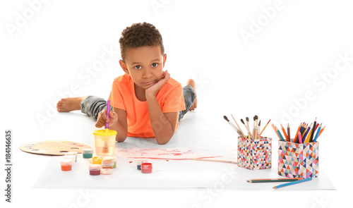 Little African-American boy...