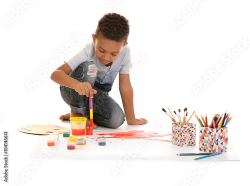 Little African-American boy...