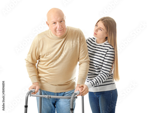 Young woman and her elderly...