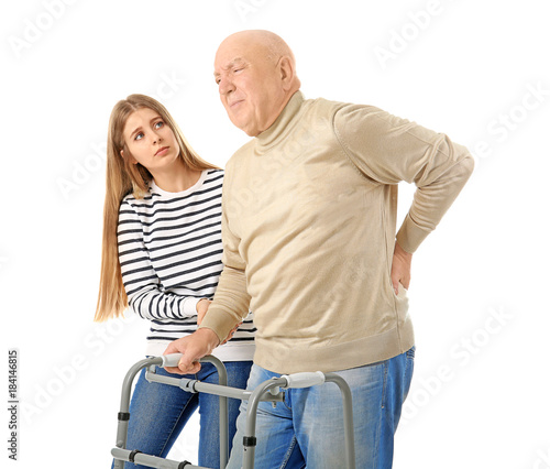 Young woman and her elderly...