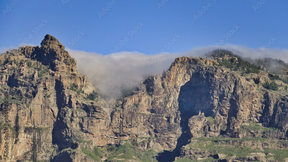Gran canaria - mountains with clouds