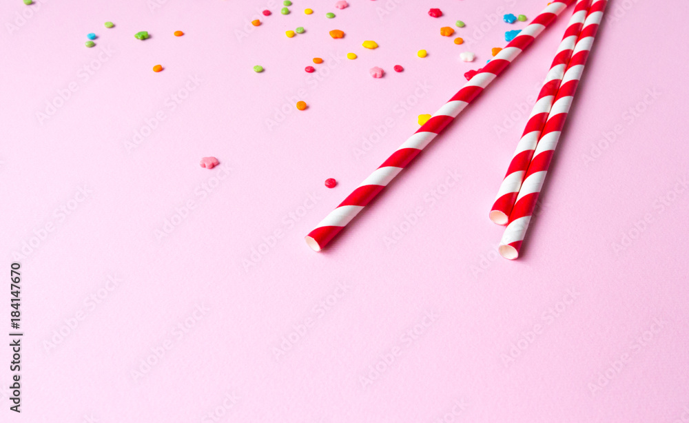 Obraz premium candy on a pink background