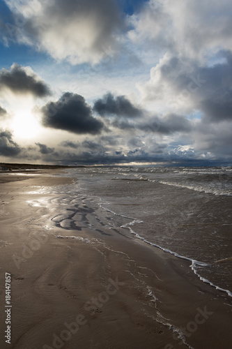 Stormy day, Baltic sea, Latvia.