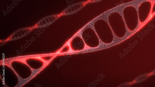 nice animation of the chain of DNA. video on the theme of biology, science
