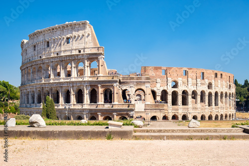 The ruins of the Colosseum in Rome