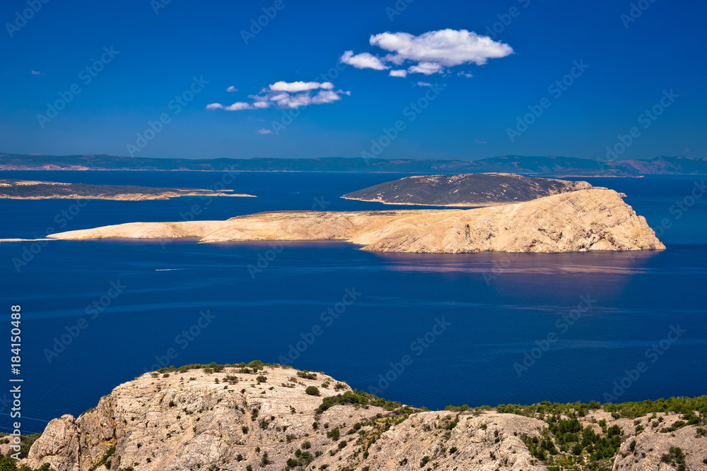 Fototapeta premium Goli Otok island in Velebit channel of Croatia