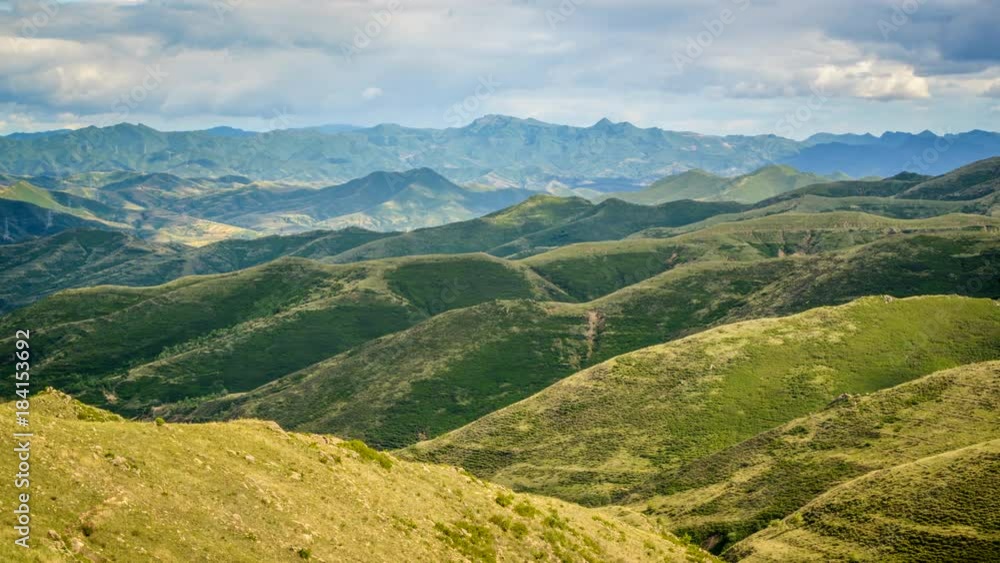 Timelapse.Grassland and Mountains with Clouds and Shadows. Timelapse.Grassland and Mountains with Clouds and Shadows.