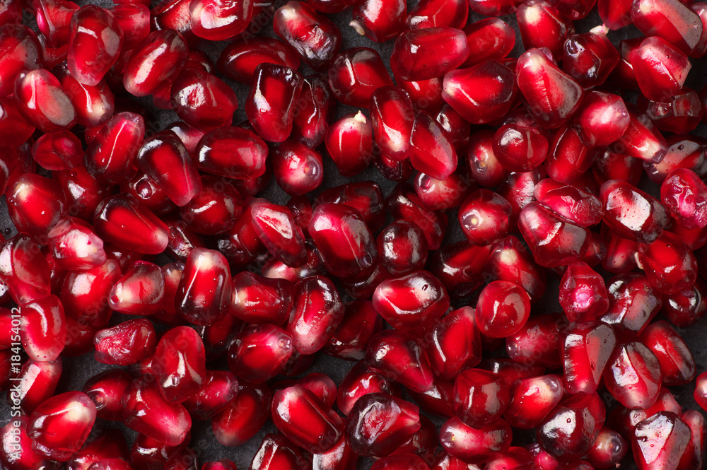Pomegranate seeds close-up Pomegranate seeds close-up