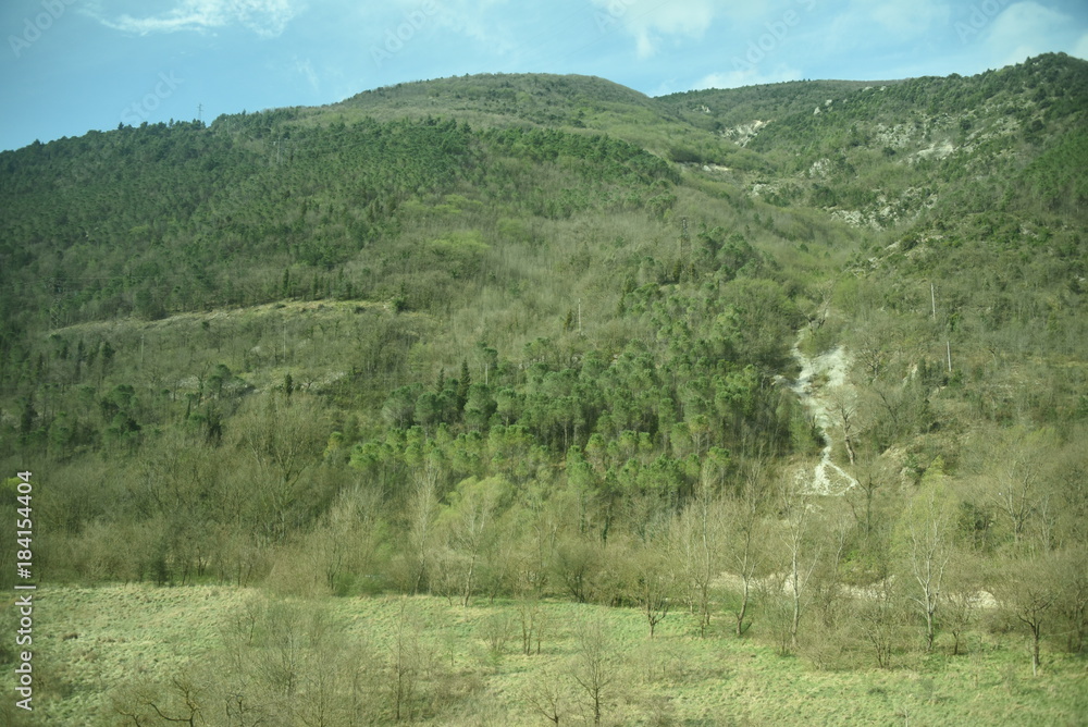 Paisajes bucólicos de la campiña italiana, cultivos, campos y vistas de ...