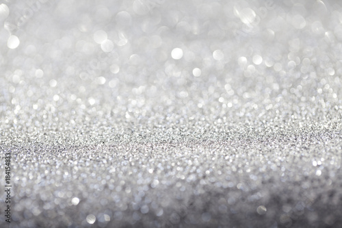 silver sparkles close up