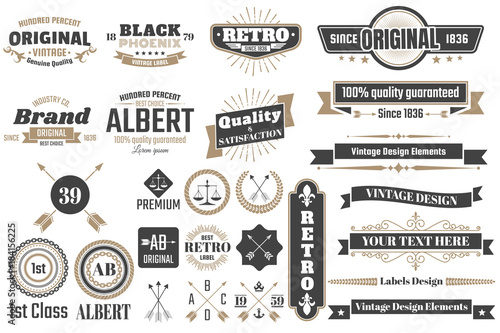 Vintage Retro Vector Logo for banner