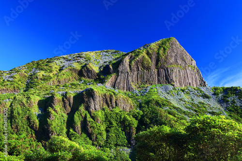 Rocha dos Bordoes - Bordoes Rock - Famous landmark of Flores Island, Azores, Portugla, Europe photo