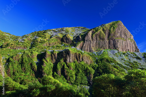 Rocha dos Bordoes - Bordoes Rock - Famous landmark of Flores Island, Azores, Portugla, Europe photo