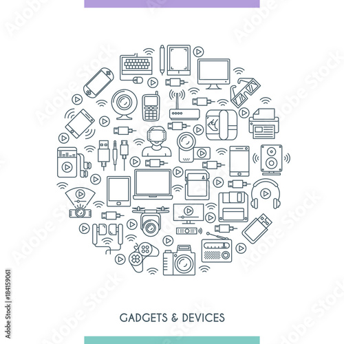gadget thin line concept