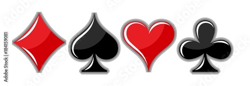 Symbols of playing cards. 
