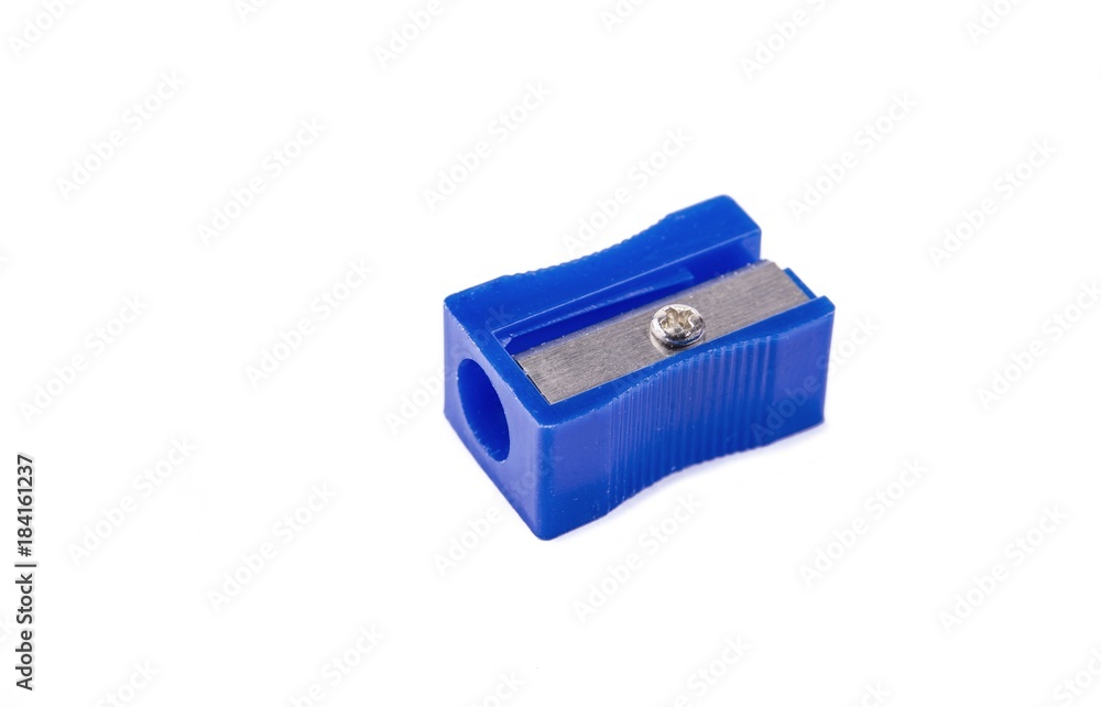 Manual pencil sharpner on the white background Manual pencil sharpner on the white background