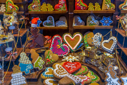 Traditional, culourful, gingerbreads handmade in Torun , Poland