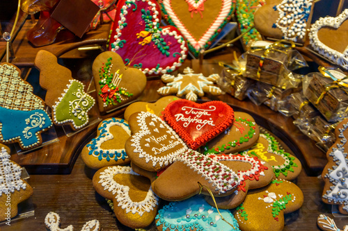 Traditional, culourful, gingerbreads handmade in Torun , Poland