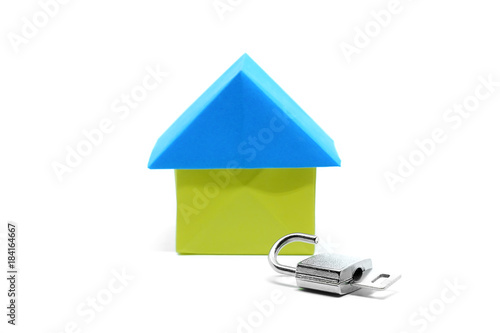 Paper house origami with un...