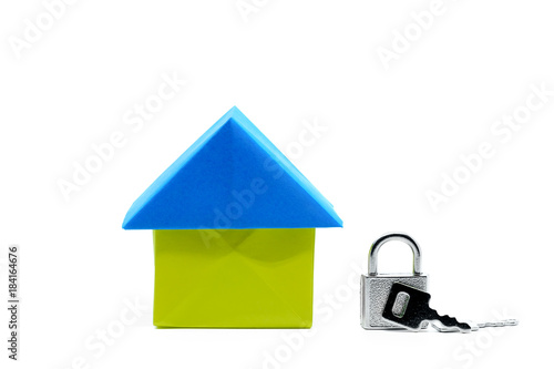 Paper house origami with lo...