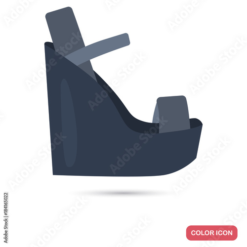 Female summer sandals color flat icon for web and mobile design