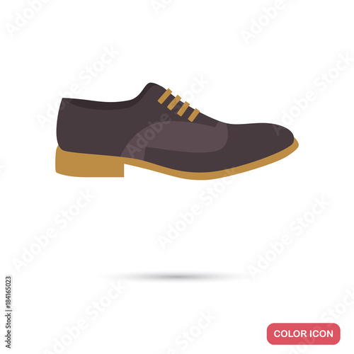Male shoe color flat icon for web and mobile design