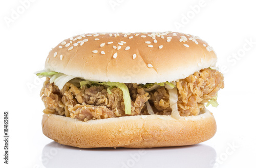 Tasty hamburger isolated on white background